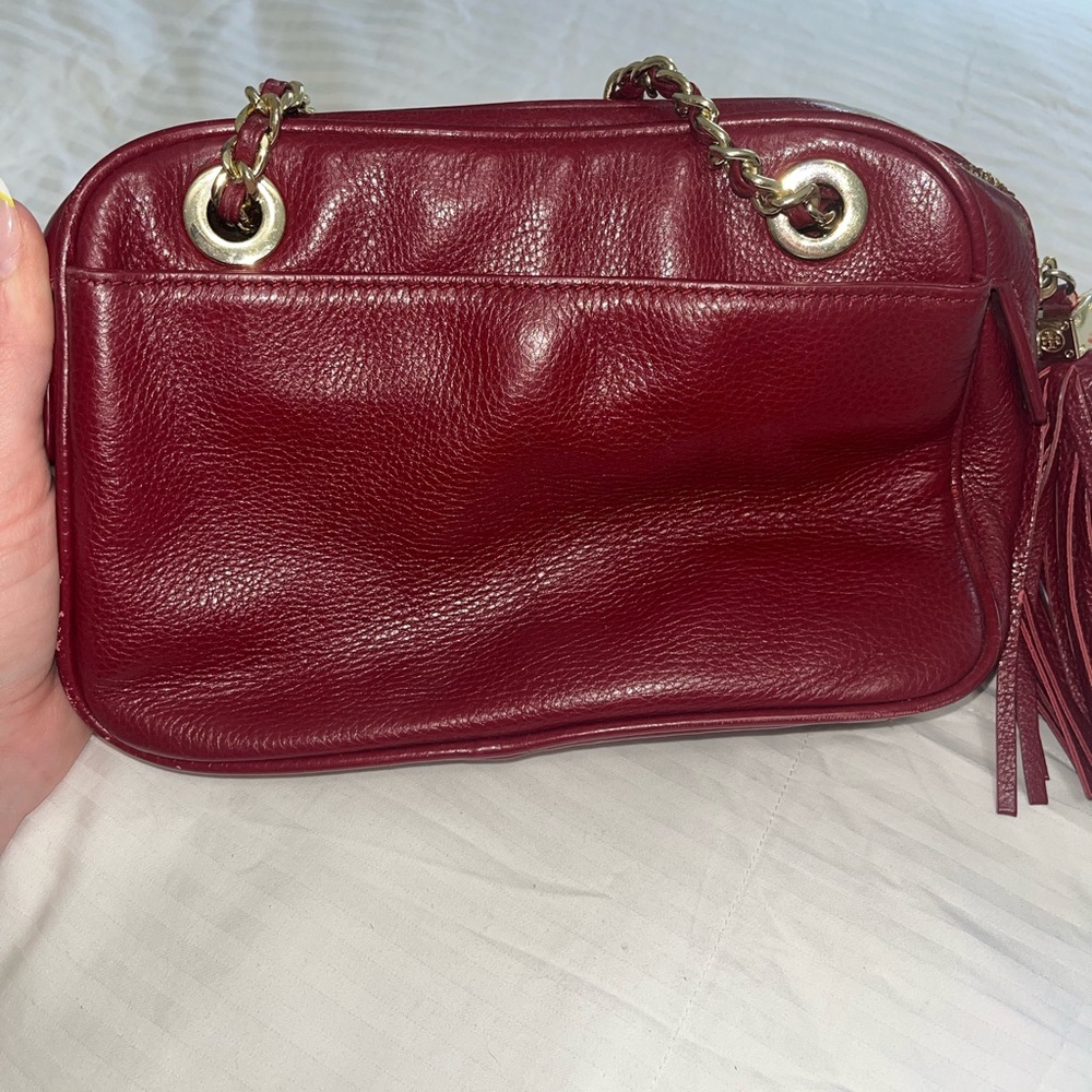 Tory Burch Burgundy Leather Crossbody Bag - Picture 3 of 10